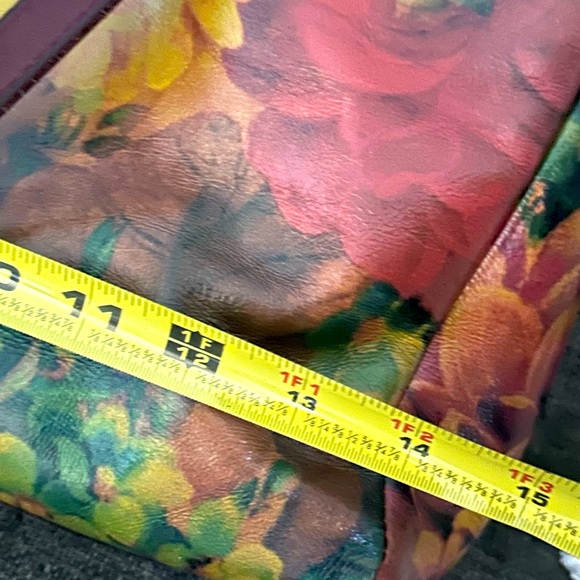 Patricia Nash Multi Color Floral Print Leather Poppy Tote Handbag - Picture 9 of 11